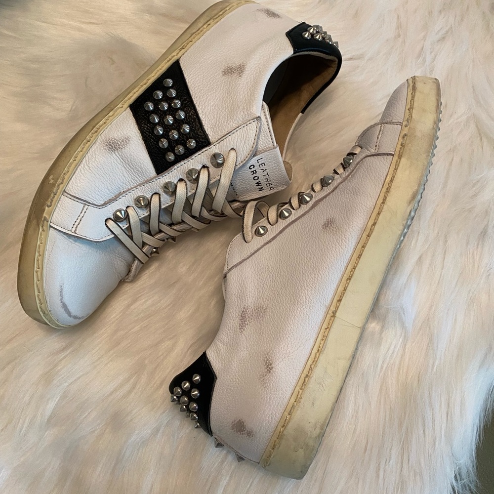 Leather Crown Sneakers
